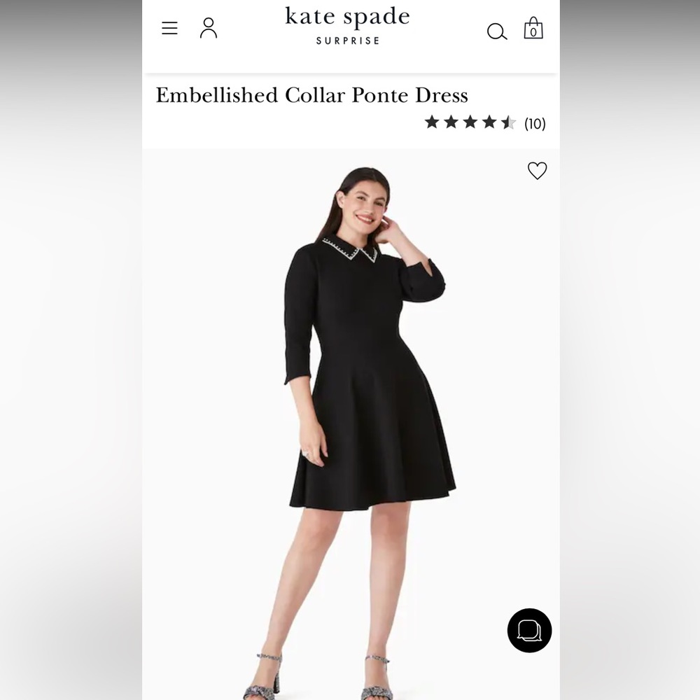 Embellished Collar Ponte Dress - Kate Spade